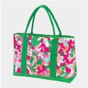 Green Trim Multicolor Camouflage Cooler Bag